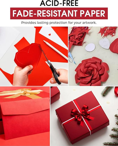 70 Sheets Red Tones Cardstock & Reds Construction Paper, Heavyweight - Image 5