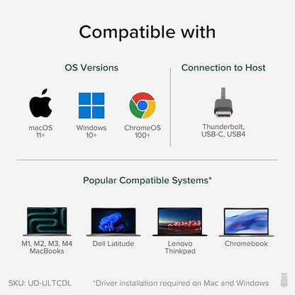 Plugable USB-C Triple Monitor Docking Station: 13-in-1 Laptop Dock - Image 6