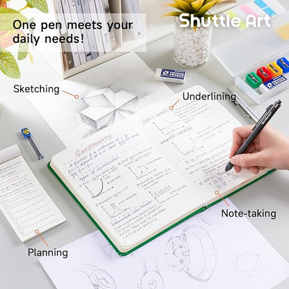 Shuttle Art 4 in 1 Multicolor Pen, 2 Pack Retractable Ballpoint Pens - Image 5