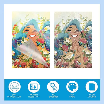 Uinkit 10Mil 20Pack 5”x7“ Double-Sided Self-Sealing Laminating Pouches - Image 2