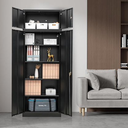 TaskStorz Storage Cabinet, 87 Inch Tall Metal Storage Cabinet - Image 2