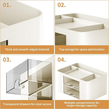 Marbrasse Pen Organizer with 2 Drawer, Desk Organizers and Accessories with 5 - Image 6