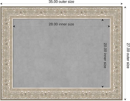 Amanti Art Silver Framed Magnetic Board 27x35 Medium Vision Board - Image 2