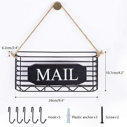 SRIWATANA Mail Key Holder for Wall, Mail Organizer Wall Mount, Small Size - Image 7