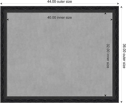 Amanti Art Black Framed Magnetic Board 36x44 X-Large Vision Board - Image 2