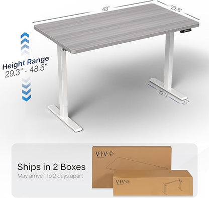 VIVO Electric 43 x 24 in Standing Desk, Memory Height Adjustment, 1B Series - Image 3