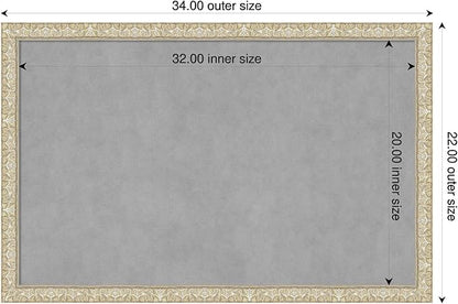 Amanti Art Silver Framed Magnetic Board 22x34 Large Vision Board - Image 2