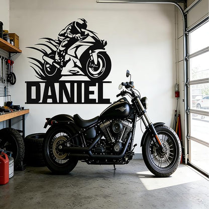 Custom Motorcycle Metal Signs Personalized Dirt Biker Name Sign Custom Garage - Image 8