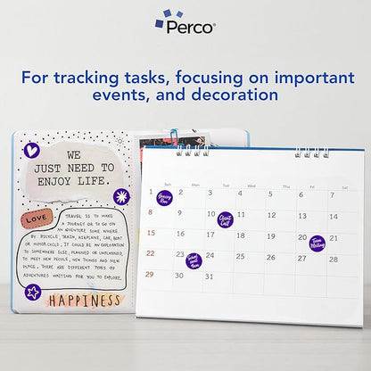 Perco Purple 1-Inch Round Circle Dot Sticker Labels - Image 3