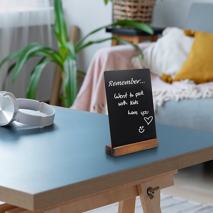 YEEON 3 Pack 8.7x12 in Desktop Small Chalkboard Sign - Image 6