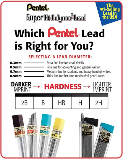 Pentel Super Hi-Polymer Lead Refills, 90 Pieces of Lead - Image 6