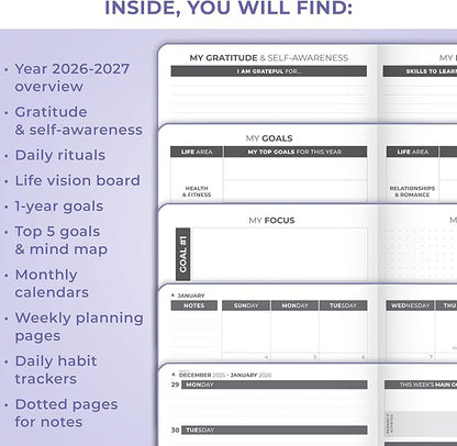 Clever Fox Dated Planner 2026-2027 – Weekly Life Planner Notebook - Image 5