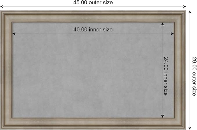 Amanti Art Silver Framed Magnetic Board 29x45 Large Vision Board - Image 4