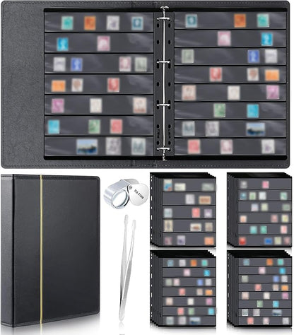 Lewtemi Stamp Collecting Albums Set Stamp Collection Book Include 20 Pages by Lewtemi
