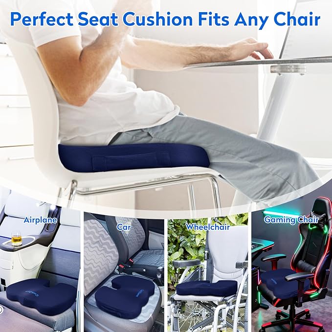 CushZone Seat Cushion, Office Chair Cushions, Car Seat Cushion, Non-Slip - Image 5