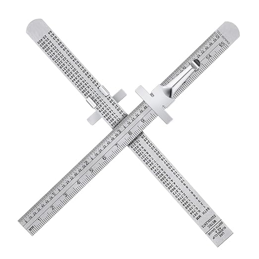 2 Pieces 6 Inch 15 cm Pocket Ruler Flexible Precision Stainless Steel Ruler by Frienda