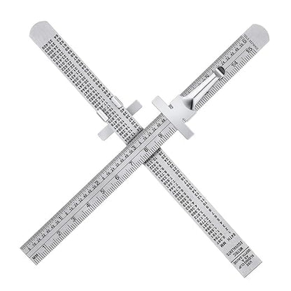 2 Pieces 6 Inch 15 cm Pocket Ruler Flexible Precision Stainless Steel Ruler by Frienda