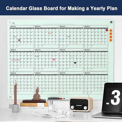 TSJ OFFICE Glass Calendar Whiteboard - Image 9