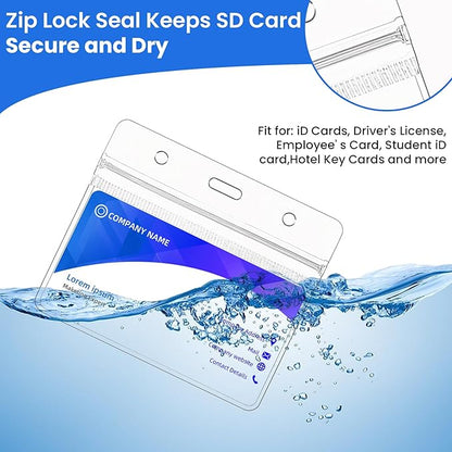 300 Pieces Clear Plastic Horizontal Name Badge ID Card Holders Horizontal Name - Image 3
