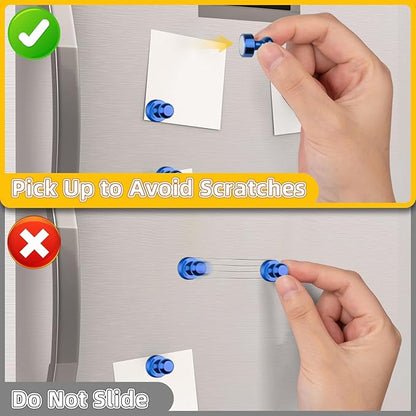 VNDUEEY 16 Pack Blue Fridge Magnets, Refrigerator Magnet Whiteboard Magnets - Image 4