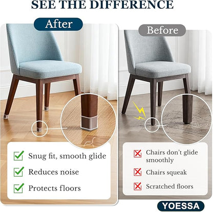 32 Pcs Square Chair Leg Floor Protectors - Image 2