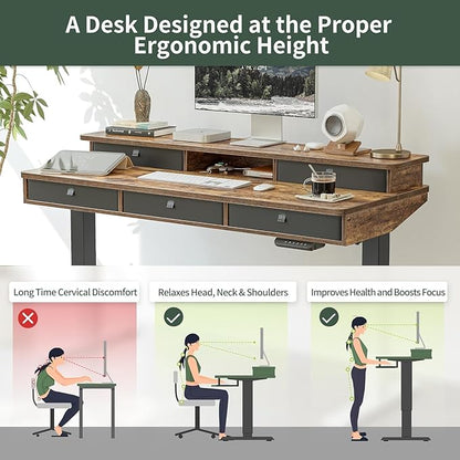 FEZIBO Height Adjustable Electric Standing Desk - Image 9