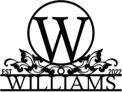 Personalized Metal Name Signs, Split Letter Monogram Wall Art Decor, Durable by DecoSoul