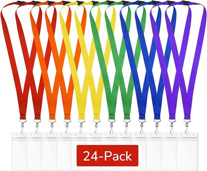 24-Pack Rainbow Breakaway Lanyards by WEZEBEL