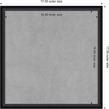 Amanti Art Black Framed Magnetic Board 17x17 Small Vision Board - Image 4