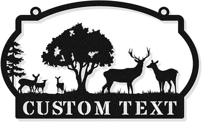 Personalized Deer Bear Metal House Numbers by HYTSIGN