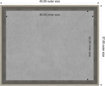Amanti Art Grey Framed Magnetic Board 37x45 X-Large Vision Board - Image 2