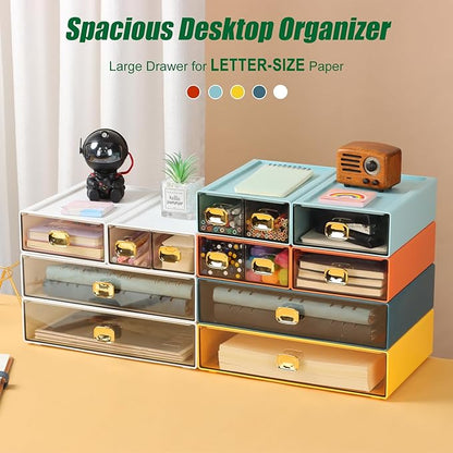 OSteed Spacious Desktop Storage Box, 1 Large Storage Drawer, Stackable Office - Image 6