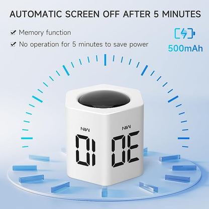 Exlliy Productivity Timer 1, 60 Minutes Preset, Desk Cube Timer - Image 5