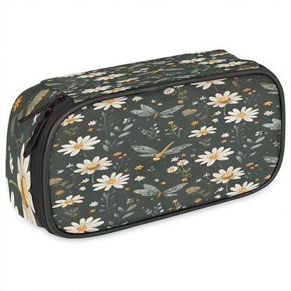 Pardick Pencil Case，Butterfly Daisy Big Capacity Pencil Pouch Coin Pouch by Pardick