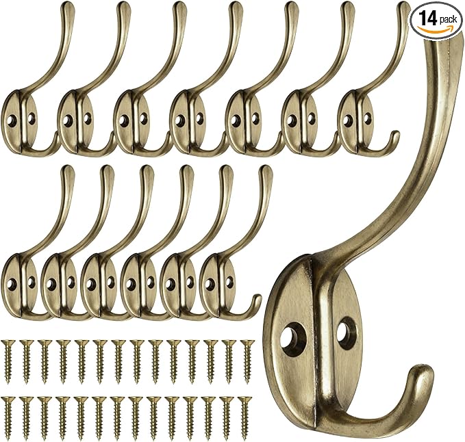 Homanu 14 Pack Coat Hooks Wall Mounted by Homanu