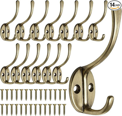 Homanu 14 Pack Coat Hooks Wall Mounted by Homanu