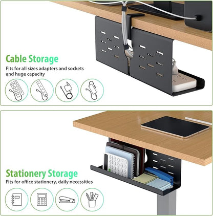 KEEGH 16" Under Desk Cable Management Tray, Desk Cord Organizer Upgrade Capacity - Image 4