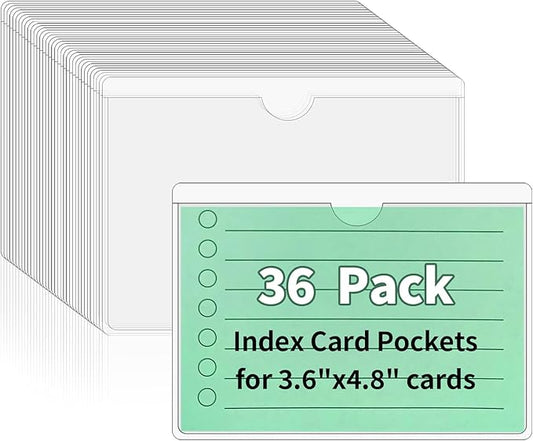 NIUBIER Storage Bin Labels, 36 Pack 3x4.5 Index Card Holder, Removable Tote by NIUBIER