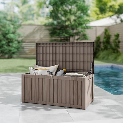 Yardgrace 150 Gallon Outdoor Storage Box Waterproof, Resin Deck Boxes - Image 5