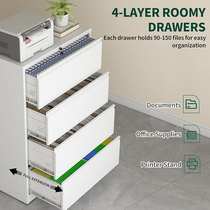 4 Drawer Lateral File Cabinet - Image 5