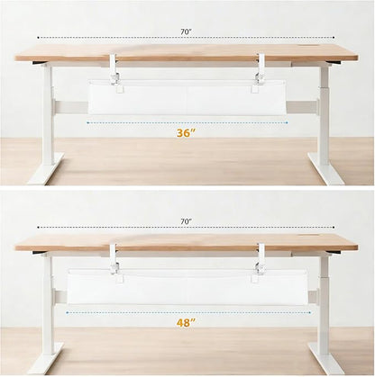 Oxford Cloth Under Desk Cable Management Tray, No-Drill 48" Desk Cable - Image 5