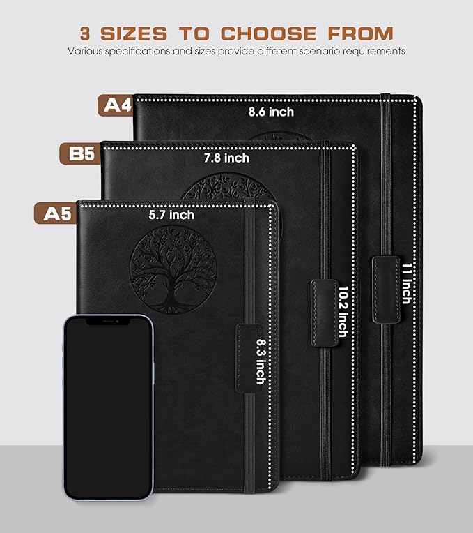Biuwory Lined Journal Notebook for Women Men, 256 Pages B5 Large Hardcover - Image 2