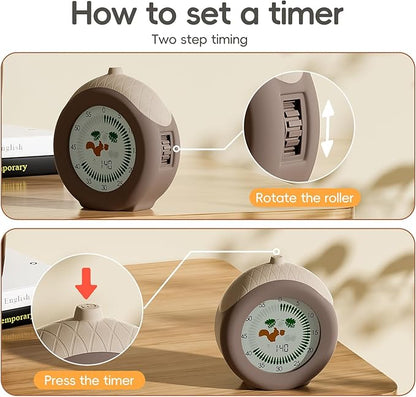Visual Timer for Kids, 299-Minute Cute Kids Squirrel Timer, ADHD Autism Toddler - Image 4