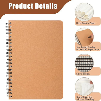 miikoul 150 Packs A5 Spiral Notebooks, 60 Sheets/120 Pages, Hardcover Lined - Image 3