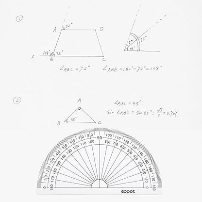 eBoot 28 Pack Clear 180 Degree Plastic Protractors - Image 5
