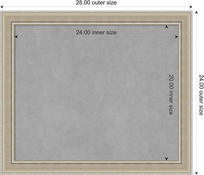 Amanti Art Silver Framed Magnetic Board 24x28 Medium Vision Board - Image 3