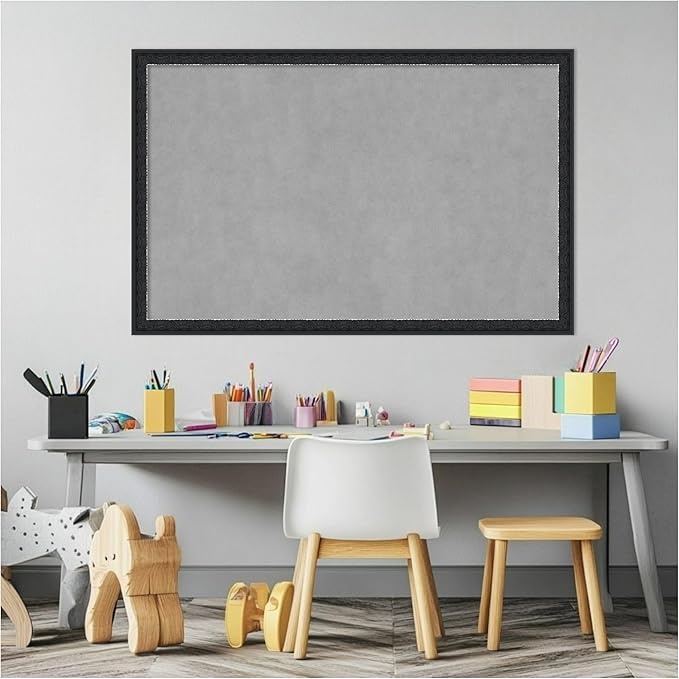 Amanti Art Black Framed Magnetic Board 22x34 Large Vision Board - Image 5