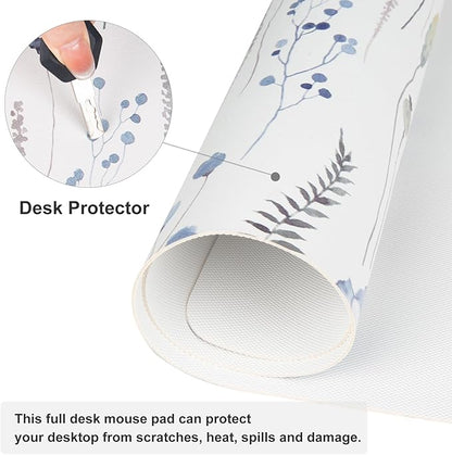 QIYI Large Mouse Pad for Desk, Floral Desk Mat for Desktop, Women Girls Office - Image 4