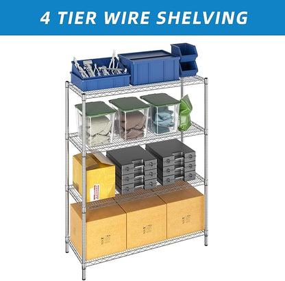 Guan River 4-Shelf Adjustable Metal Shelf Wire Shelving Unit Heavy Duty Storage - Image 6