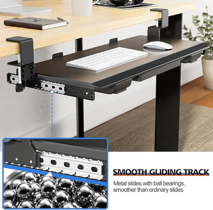 OUKMIC Large Height Adjustable Keyboard Tray - Image 6